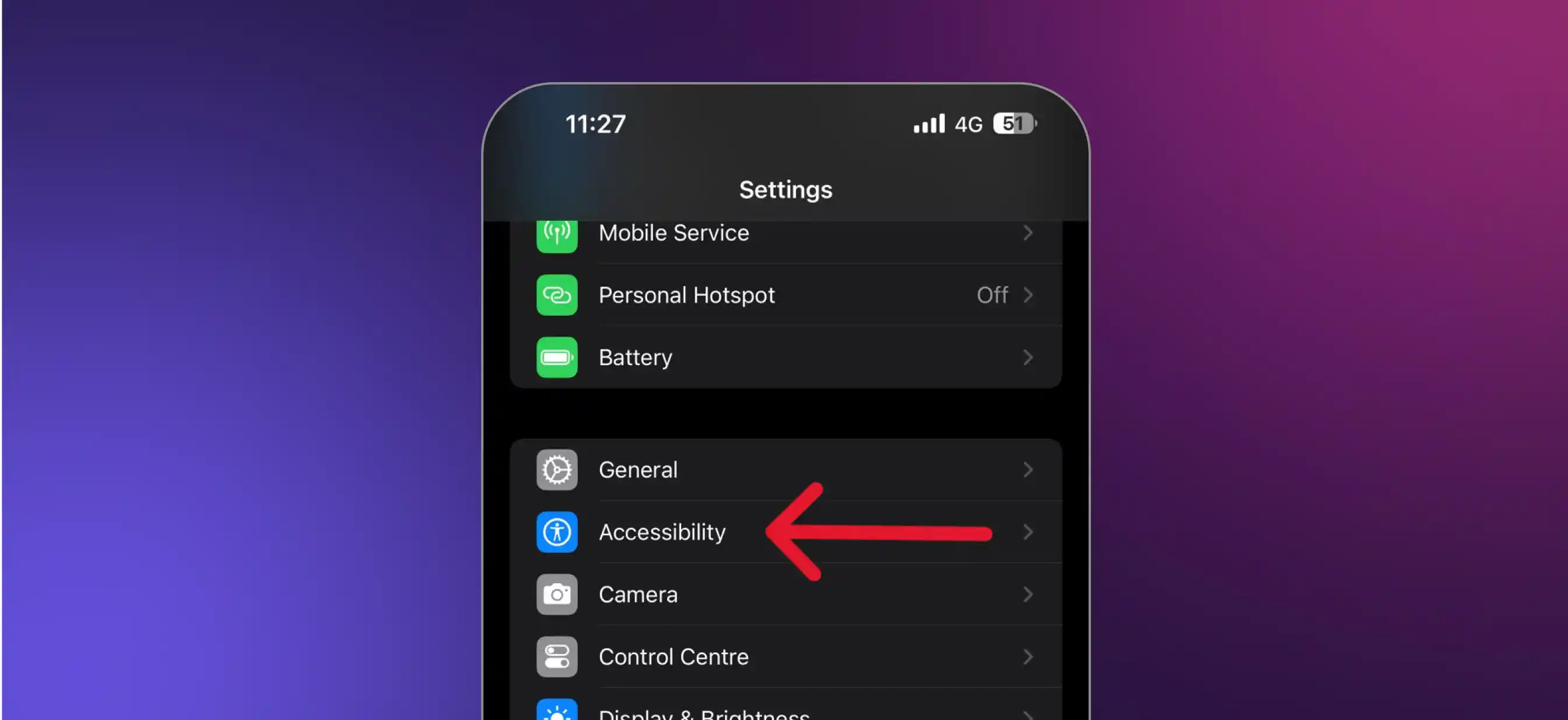 iPhone Accessibility settings